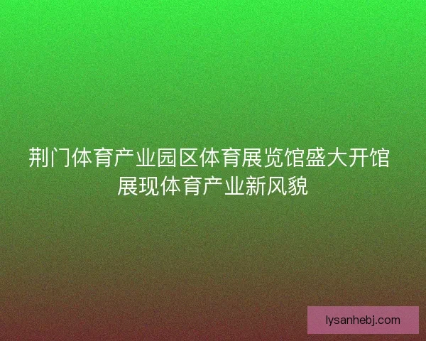 荆门体育产业园区体育展览馆盛大开馆 展现体育产业新风貌